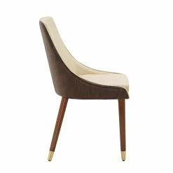 Cheapest 🧨 Leo Two-Tone Beige Dining Chairs (Set Of 2) By INSPIRE Q Modern ⌛ -iNSPIRE Q shop Leo Two Tone Faux Leather Upholstered Dining Chairs 28Set of 229 by iNSPIRE Q Modern 4