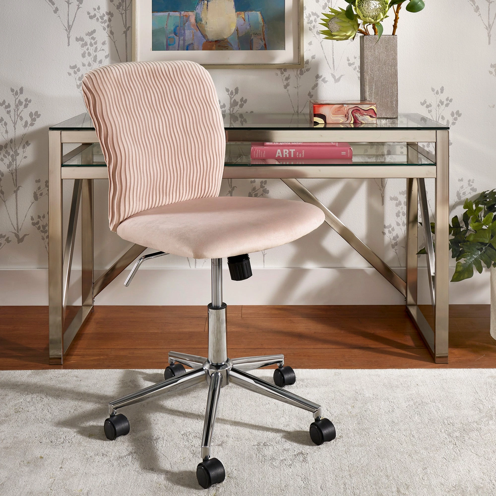 Deals 🛒 Lorelei Velvet Wave Pattern Office Chair By INSPIRE Q Bold Teal 👏 1 Deals 🛒 Lorelei Velvet Wave Pattern Office Chair By INSPIRE Q Bold Teal 👏
