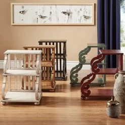 Wholesale ❤️ Lorraine Wood Scroll End Table By INSPIRE Q Classic Red 😀