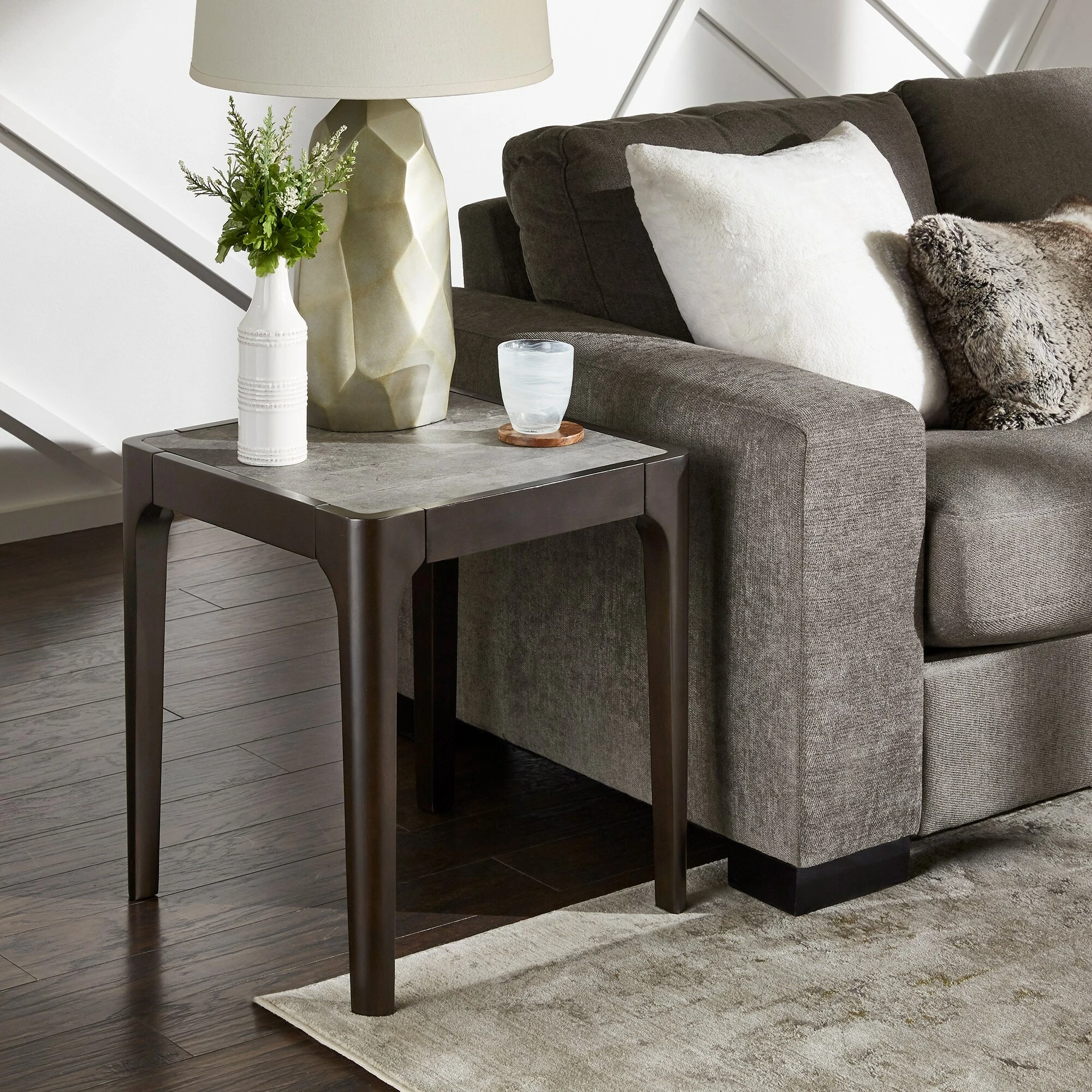 Best deal 🌟 Ludvika Faux Marble Top End Table By INSPIRE Q Modern 🛒