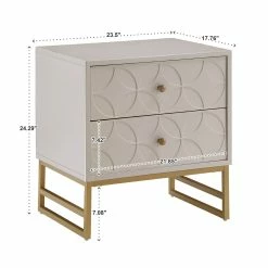 New 🛒 Luna Arched Diamond 2- Drawer Gold Metal End Table By INSPIRE Q Bold Blue 🧨 -iNSPIRE Q shop Luna Arched Diamond 2 Drawer Gold Metal End Table by iNSPIRE Q Bold 12