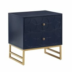 New 🛒 Luna Arched Diamond 2- Drawer Gold Metal End Table By INSPIRE Q Bold Blue 🧨 -iNSPIRE Q shop Luna Arched Diamond 2 Drawer Gold Metal End Table by iNSPIRE Q Bold 13