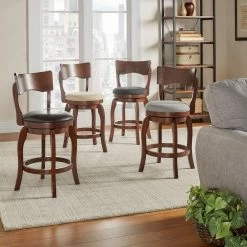 Top 10 ⌛ Lyla 24-inch Brown Counter Height Swivel Stool By INSPIRE Q Classic Beige Linen 😉