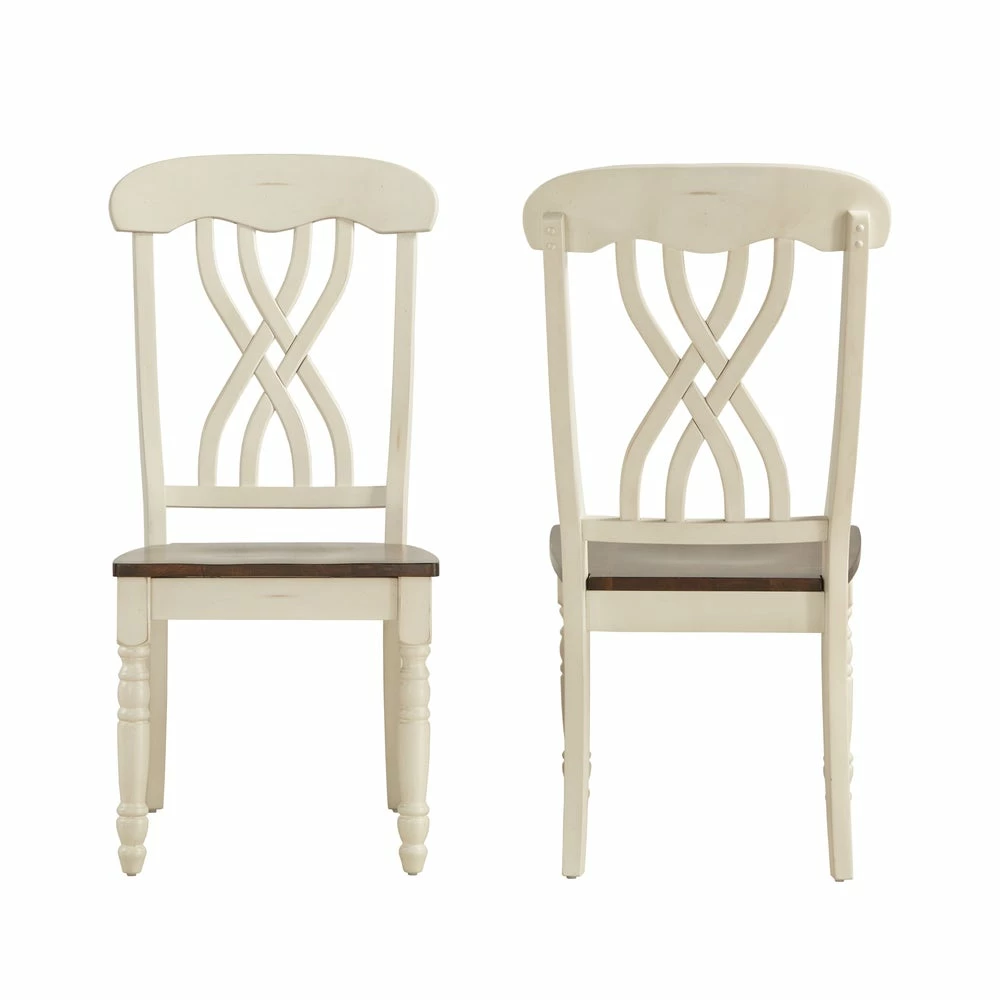 Brand new 😉 Mackenzie Country Round Scroll Back Dining Set By INSPIRE Q Classic Antique White 😀 - Image 9