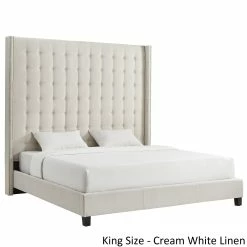 Best Sale ⌛ Marion Nailhead Wingback Tufted 84-Inch High Headboard Platform Bed By INSPIRE Q Bold King Size - Cream White Linen 😉 24 Best Sale ⌛ Marion Nailhead Wingback Tufted 84-Inch High Headboard Platform Bed By INSPIRE Q Bold King Size - Cream White Linen 😉 -iNSPIRE Q shop Marion Nailhead Wingback Tufted 84 Inch High Headboard Platform Bed by iNSPIRE Q Bold a533eb21 4e42 4696 9e61 30ac944f4c1b