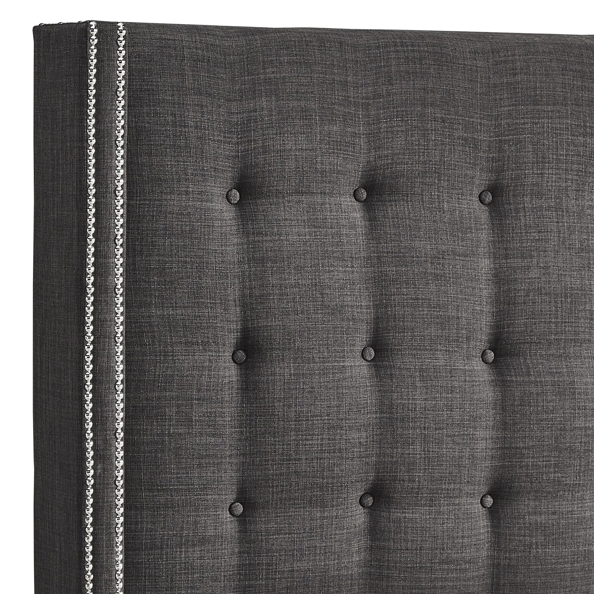 Best Sale ✨ Marion Nailhead Wingback Tufted Tall Headboard Platform Bed By INSPIRE Q Bold King Size - Dark Grey Linen ⌛ 13 Best Sale ✨ Marion Nailhead Wingback Tufted Tall Headboard Platform Bed By INSPIRE Q Bold King Size - Dark Grey Linen ⌛ - Image 13