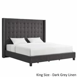 Best Sale ✨ Marion Nailhead Wingback Tufted Tall Headboard Platform Bed By INSPIRE Q Bold King Size - Dark Grey Linen ⌛ 20 Best Sale ✨ Marion Nailhead Wingback Tufted Tall Headboard Platform Bed By INSPIRE Q Bold King Size - Dark Grey Linen ⌛ -iNSPIRE Q shop Marion Nailhead Wingback Tufted Tall Headboard Platform Bed by iNSPIRE Q Bold 825a942b 23f6 4f49 98b4 c4bf964a9c2e