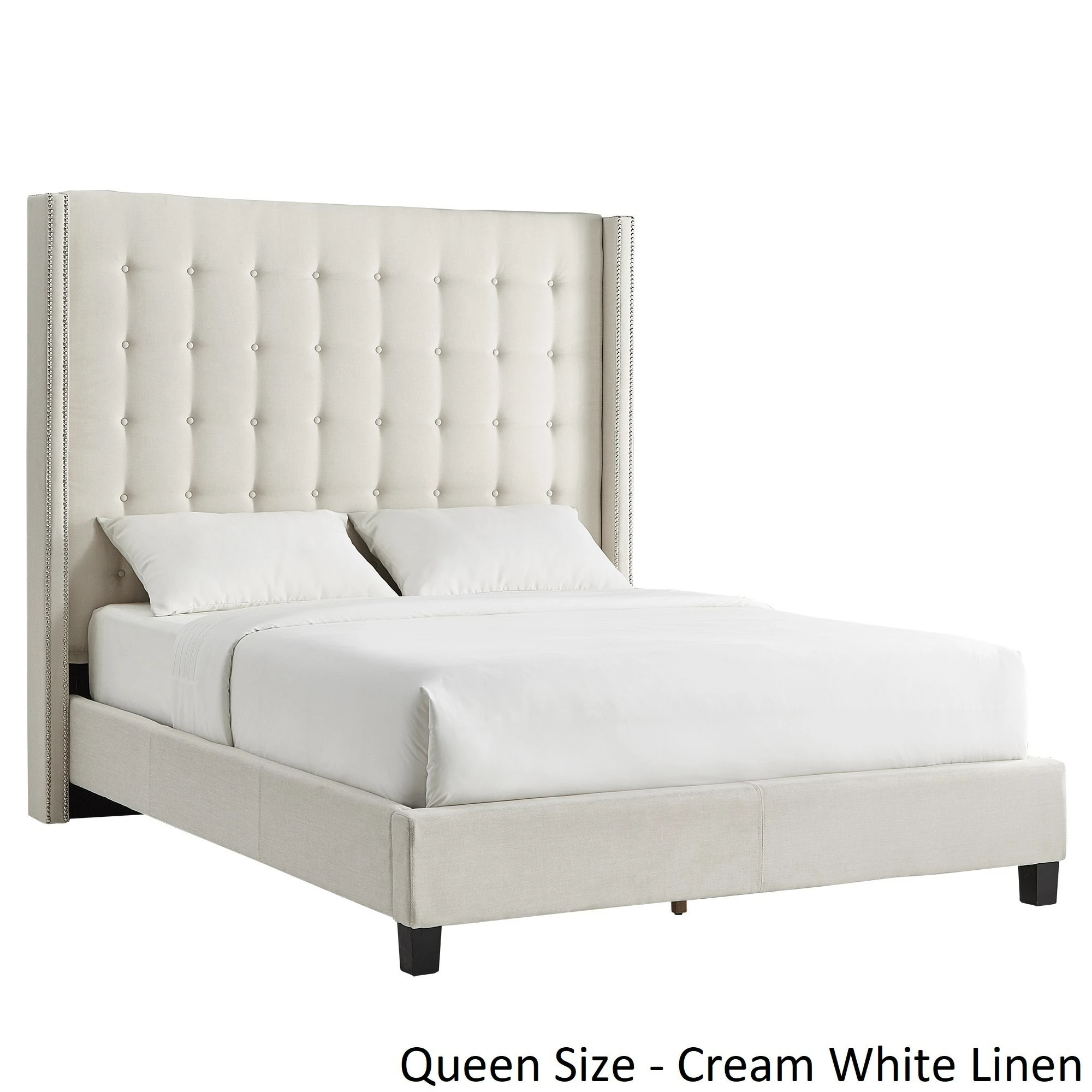 Best Sale ✨ Marion Nailhead Wingback Tufted Tall Headboard Platform Bed By INSPIRE Q Bold King Size - Dark Grey Linen ⌛ 9 Best Sale ✨ Marion Nailhead Wingback Tufted Tall Headboard Platform Bed By INSPIRE Q Bold King Size - Dark Grey Linen ⌛ - Image 9