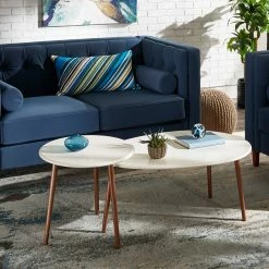 New 🛒 Marisol Two-Tone Nesting Table Set By INSPIRE Q Modern 🥰