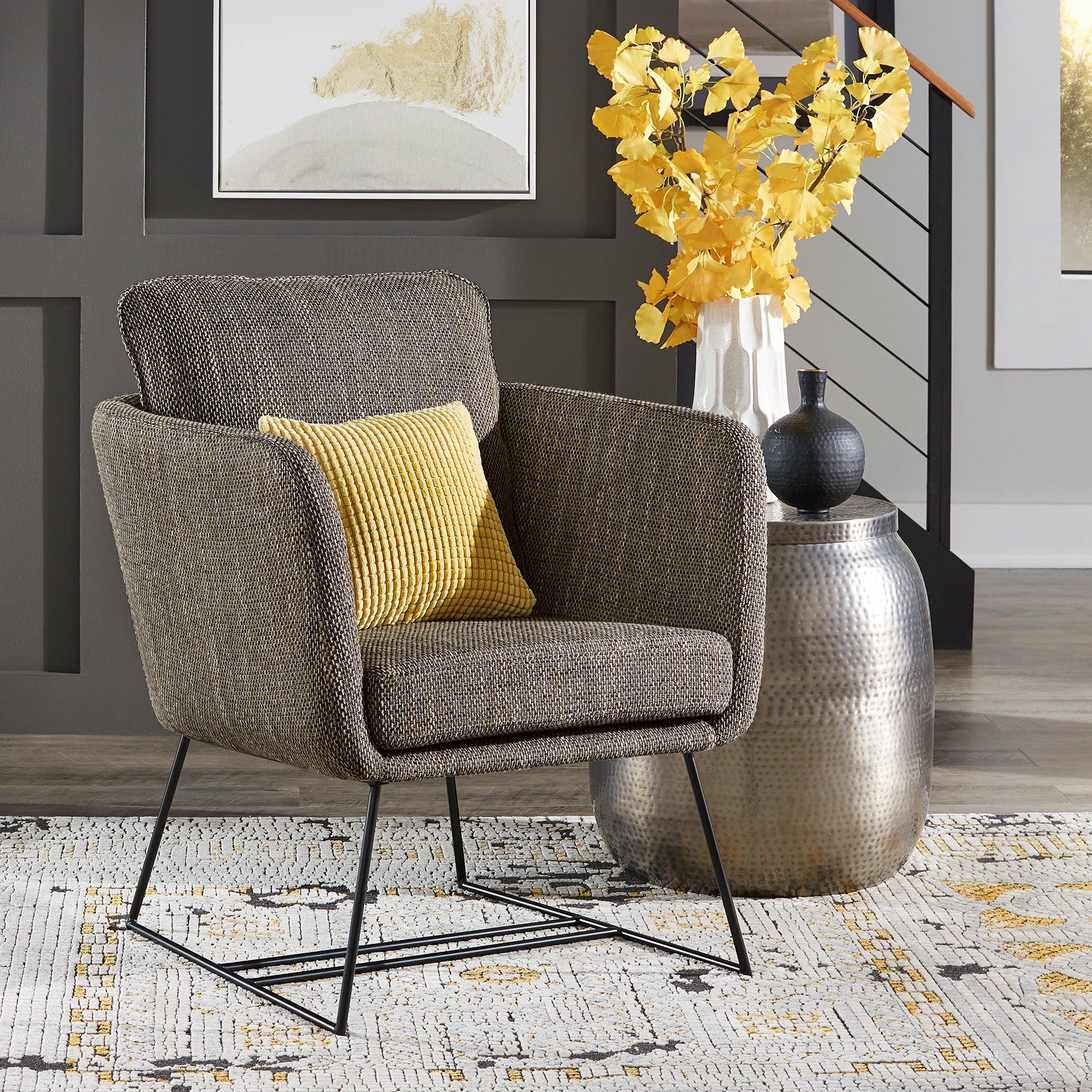 Top 10 ⭐ Maven Metal And Fabric Accent Chair By INSPIRE Q Modern ✔️ 1 Top 10 ⭐ Maven Metal And Fabric Accent Chair By INSPIRE Q Modern ✔️