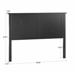 Top 10 👍 Mercer Mission Transitional Black Panel Headboard By INSPIRE Q Classic 👍 -iNSPIRE Q shop Mercer Mission Transitional Black Panel Headboard by iNSPIRE Q Classic 8