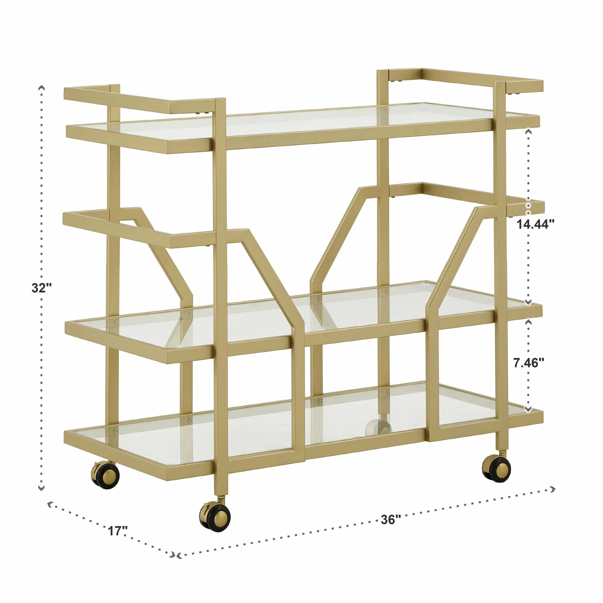 Cheap 👏 Metropolitan 36'' Wide Bar Cart By INSPIRE Q Bold ⭐ 8 Cheap 👏 Metropolitan 36'' Wide Bar Cart By INSPIRE Q Bold ⭐ - Image 8
