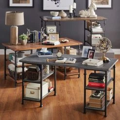Cheapest 🌟 Myra Vintage Industrial Storage Desk By INSPIRE Q Classic Bistre Brown ⭐