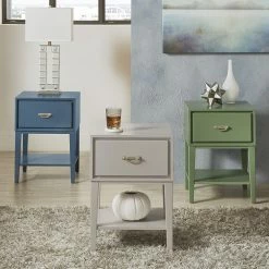 Outlet 🤩 Niko 1-Drawer Side Table With Shelf INSPIRE Q Modern Green Meadow 🥰