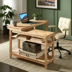 Buy 😉 Norager Solid Wood Convertible L-Shaped Desk By INSPIRE Q Classic 🎉