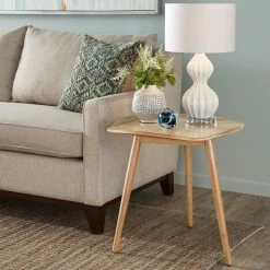 Flash Sale 🎁 Norwegian Leaf 21" Wide End Table By INSPIRE Q Modern Walnut ✔️