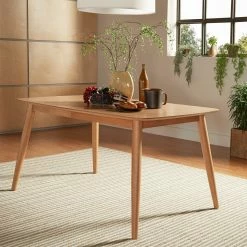 New 🔥 Norwegian Mid Century Danish Modern Tapered Dining Table INSPIRE Q Modern Oak 🔔