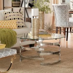 Top 10 😍 Nova Round Glass Top Vortex Iron Base Accent Table By INSPIRE Q Bold 🔔