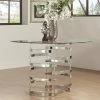 Buy 👍 Nova Round Glass Top Vortex Iron Base Dining Table By INSPIRE Q Bold - Dining Table 😍