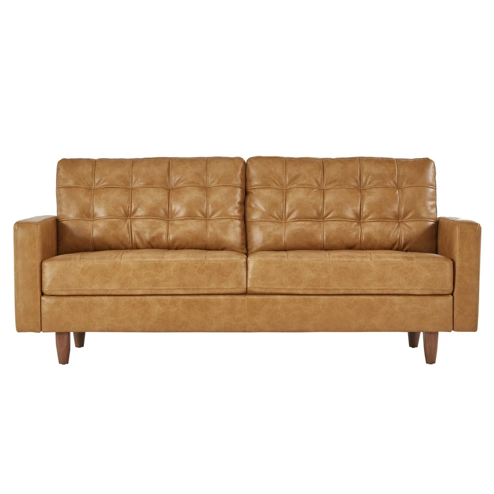 New 🌟 Odin Caramel Leather Gel Sofa By INSPIRE Q Modern ✨ - Image 8