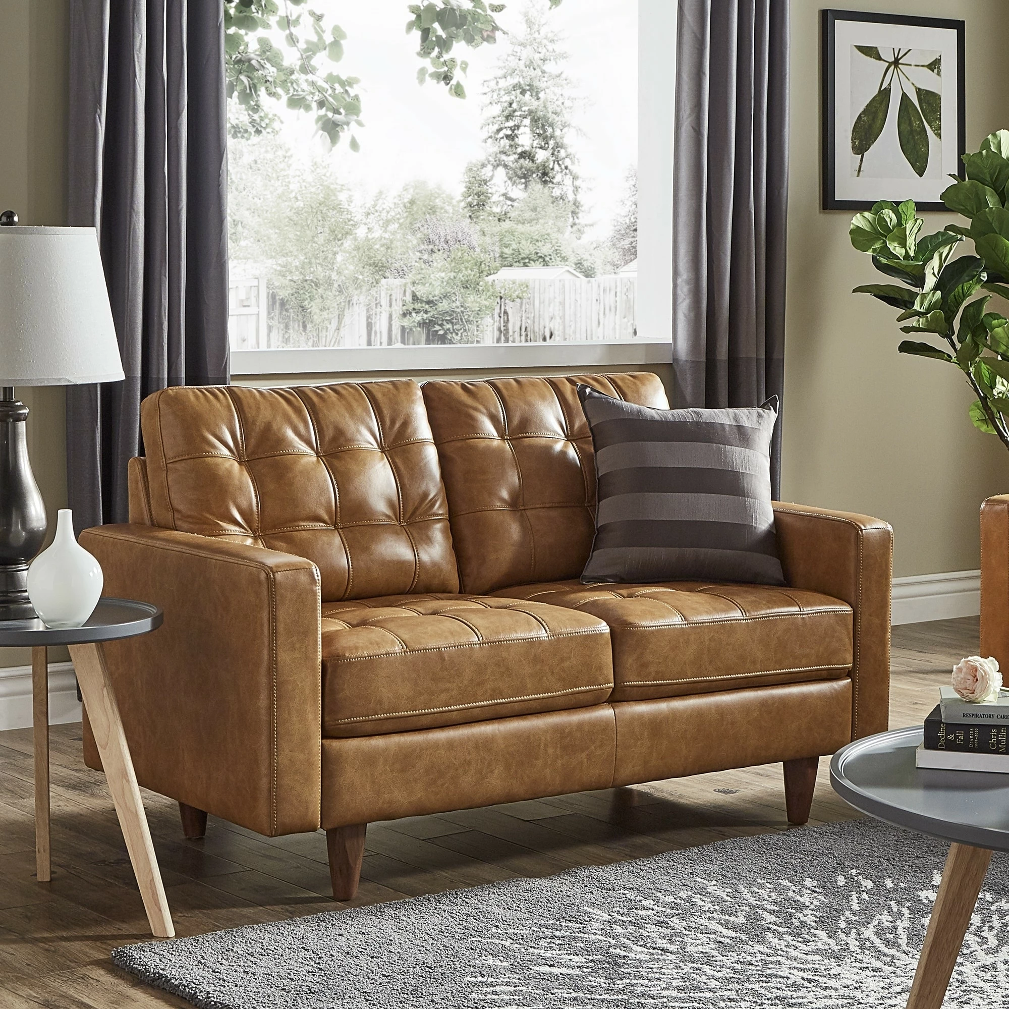 New 🌟 Odin Caramel Leather Gel Sofa By INSPIRE Q Modern ✨ - Image 14