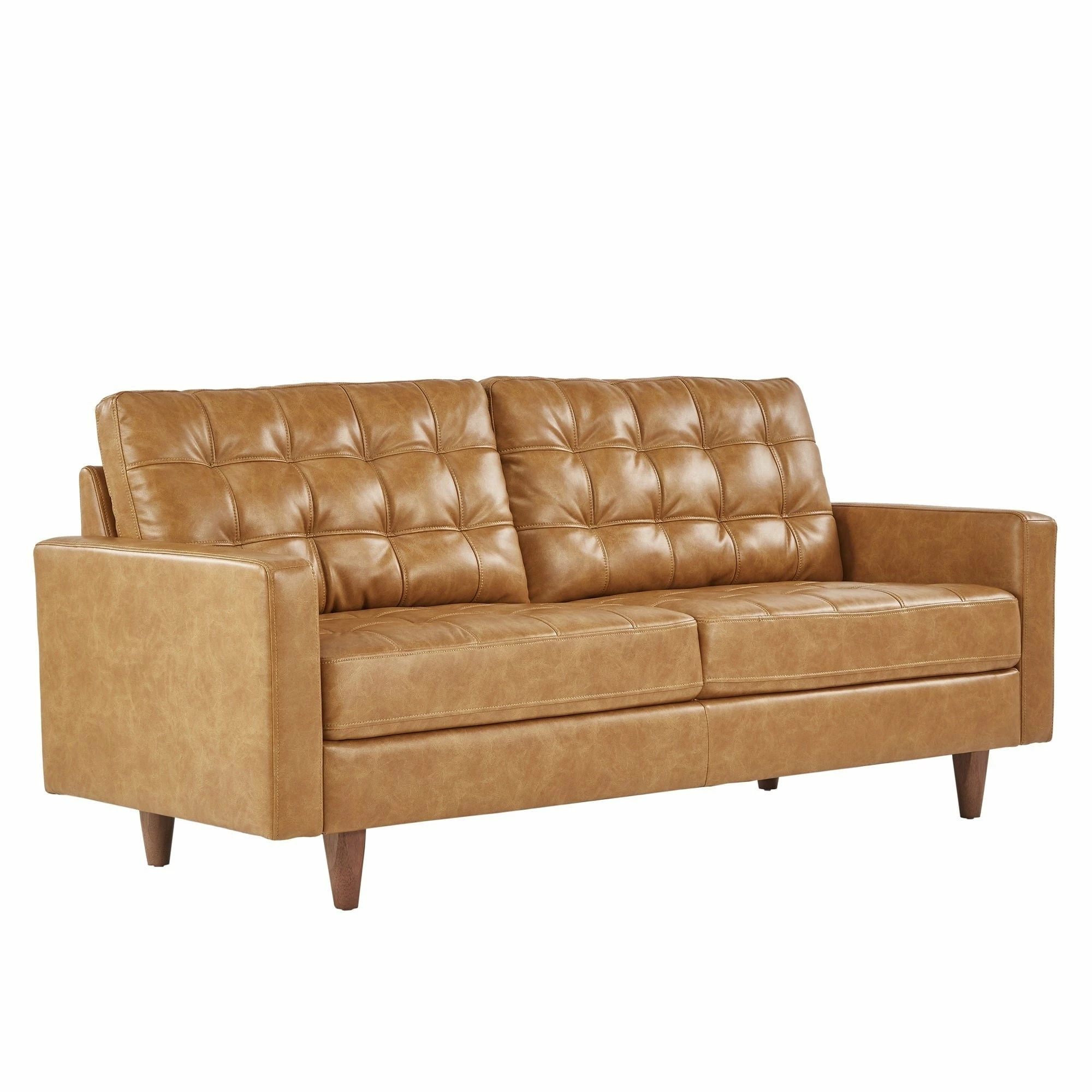 New 🌟 Odin Caramel Leather Gel Sofa By INSPIRE Q Modern ✨ - Image 5