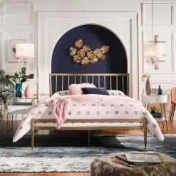 Flash Sale ✔️ Parkcrest Gold Metal Bed By INSPIRE Q Bold 😍
