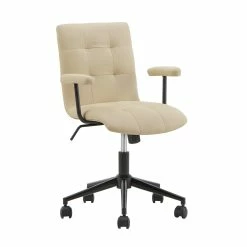 Wholesale 🌟 Peralta Faux Leather Tufted Office Chair By INSPIRE Q Classic Beige 👏 -iNSPIRE Q shop Peralta Faux Leather Tufted Office Chair by iNSPIRE Q Classic 3