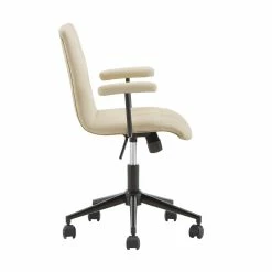 Wholesale 🌟 Peralta Faux Leather Tufted Office Chair By INSPIRE Q Classic Beige 👏 -iNSPIRE Q shop Peralta Faux Leather Tufted Office Chair by iNSPIRE Q Classic 4