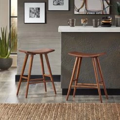 Cheapest 👏 Pinehurst Solid Wood 24" Counter Stool By INSPIRE Q Modern ❤️