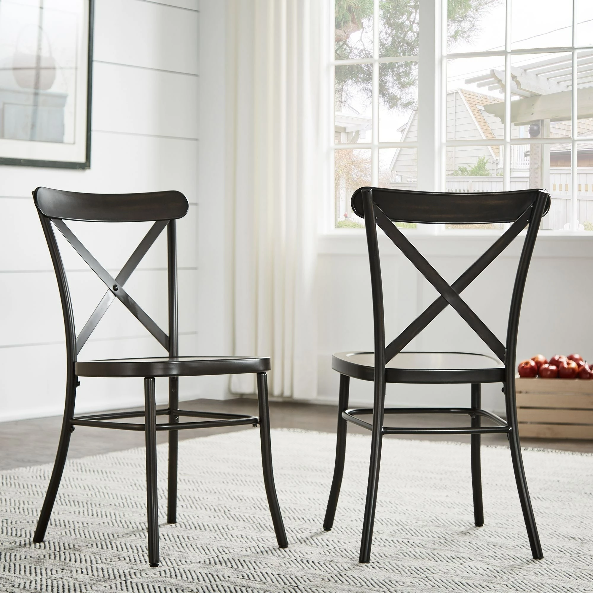 Best reviews of ๐งจ Pompey Metal Dining Chairs (Set Of 2) By INSPIRE Q Classic Antique Grey ๐ - Image 2