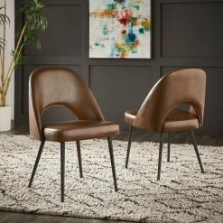 Buy 😉 Presley Upholstered Dining Chairs (Set Of 2) By INSPIRE Q Modern Teal Pu Leather 🌟 -iNSPIRE Q shop Presley Upholstered Dining Chairs 28Set of 229 by iNSPIRE Q Modern 4