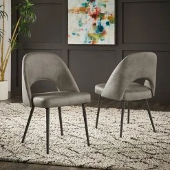 Buy 😉 Presley Upholstered Dining Chairs (Set Of 2) By INSPIRE Q Modern Teal Pu Leather 🌟 -iNSPIRE Q shop Presley Upholstered Dining Chairs 28Set of 229 by iNSPIRE Q Modern 5