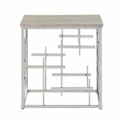 Best Pirce 🧨 Rina Chrome Finish And White Faux Marble Top End Table By INSPIRE Q Bold 😍 -iNSPIRE Q shop Rina Chrome Finish and White Faux Marble Top End Table by iNSPIRE Q Bold 4
