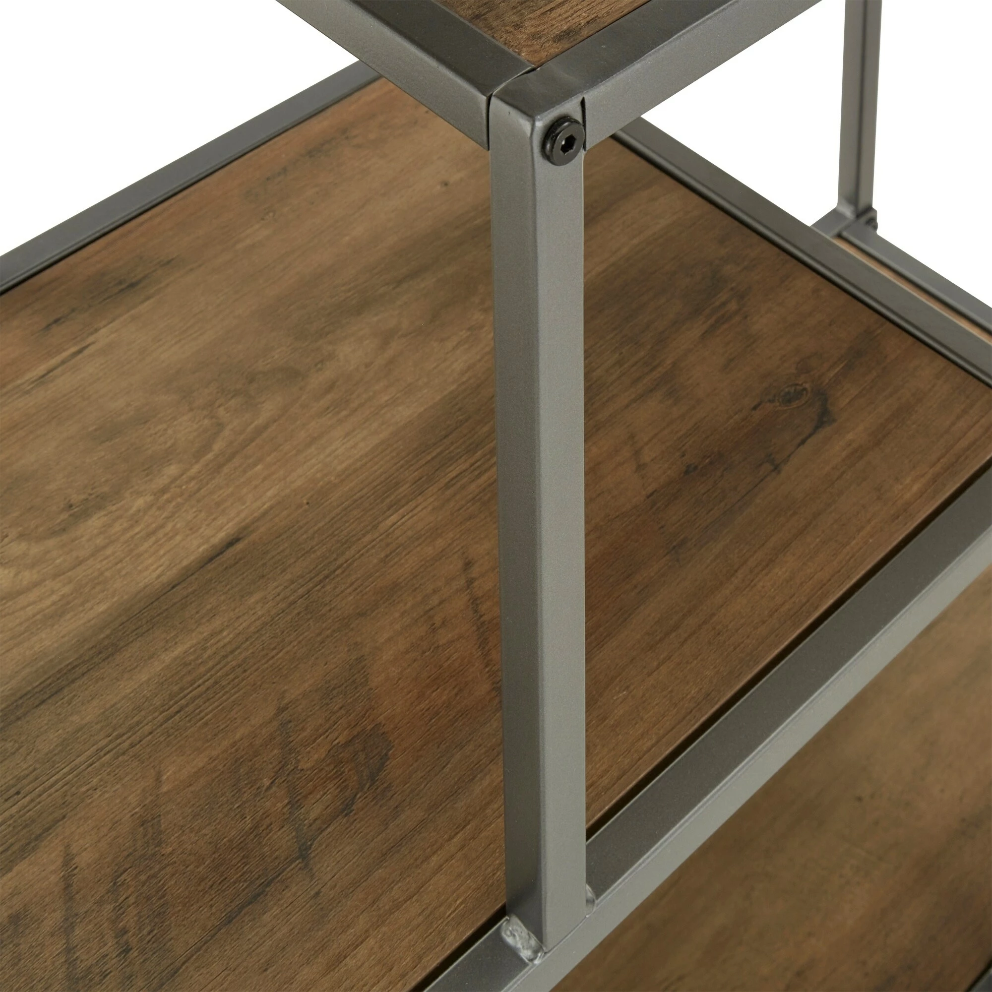 Best deal 🎉 Rogers Dark Grey Finish Metal Clipped Corner Bookcase By INSPIRE Q Modern 😍 - Image 7