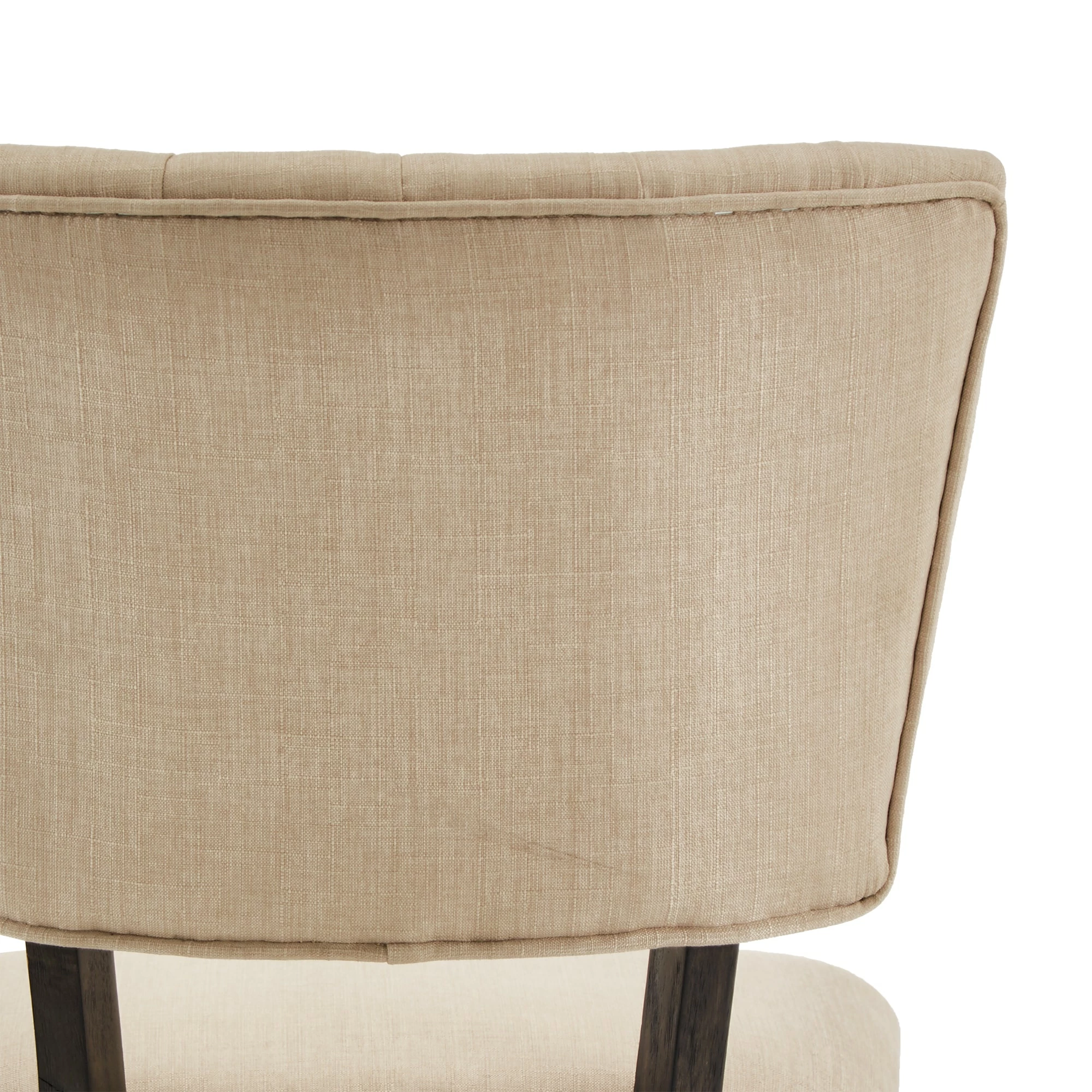 Outlet 🔔 Rowland Beige Linen Tufted Dining Chairs (Set Of 2) By INSPIRE Q Artisan Chestnut Finish 😍 - Image 8