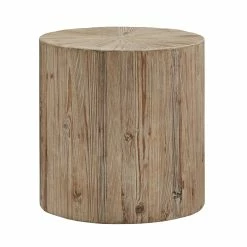 Brand new 🎁 Ryker Distressed Reclaimed Wood Cylindrical End Table By INSPIRE Q Artisan 🥰 -iNSPIRE Q shop Ryker Distressed Reclaimed Wood Cylindrical End Table by iNSPIRE Q Artisan 2