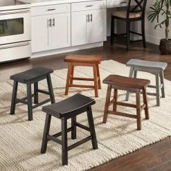 Discount 🎉 Salvador 18-in. Backless Saddle-seat Stools (Set Of 2) By INSPIRE Q Bold - Stool Black 😀