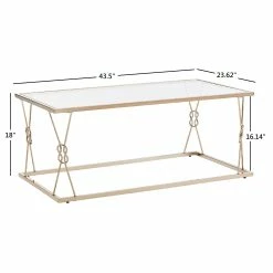 New ⌛ Sandiacre Champagne Gold Reef Knot Frame And Glass Coffee Table By INSPIRE Q Bold ⭐ 13 New ⌛ Sandiacre Champagne Gold Reef Knot Frame And Glass Coffee Table By INSPIRE Q Bold ⭐ -iNSPIRE Q shop Sandiacre Champagne Gold Reef Knot Frame and Glass Coffee Table by iNSPIRE Q Bold