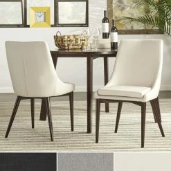 Flash Sale 🛒 Sasha Mid-century Barrel-back Dining Chairs (Set Of 2) By INSPIRE Q Modern White 👏