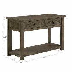 Cheap ✔️ Sheldon 48" Console Sofa Table By INSPIRE Q Classic Antique Grey 🛒 -iNSPIRE Q shop Sheldon Brown Cherry Finish Sofa Table by iNSPIRE Q Classic 2