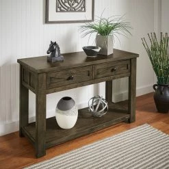 Cheap ✔️ Sheldon 48" Console Sofa Table By INSPIRE Q Classic Antique Grey 🛒 -iNSPIRE Q shop Sheldon Brown Cherry Finish Sofa Table by iNSPIRE Q Classic