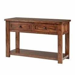 Cheap ✔️ Sheldon 48" Console Sofa Table By INSPIRE Q Classic Antique Grey 🛒 -iNSPIRE Q shop Sheldon Brown Cherry Finish Sofa Table by iNSPIRE Q Classic 3