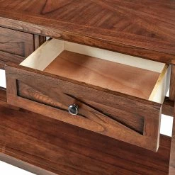 Cheap ✔️ Sheldon 48" Console Sofa Table By INSPIRE Q Classic Antique Grey 🛒 -iNSPIRE Q shop Sheldon Brown Cherry Finish Sofa Table by iNSPIRE Q Classic 8