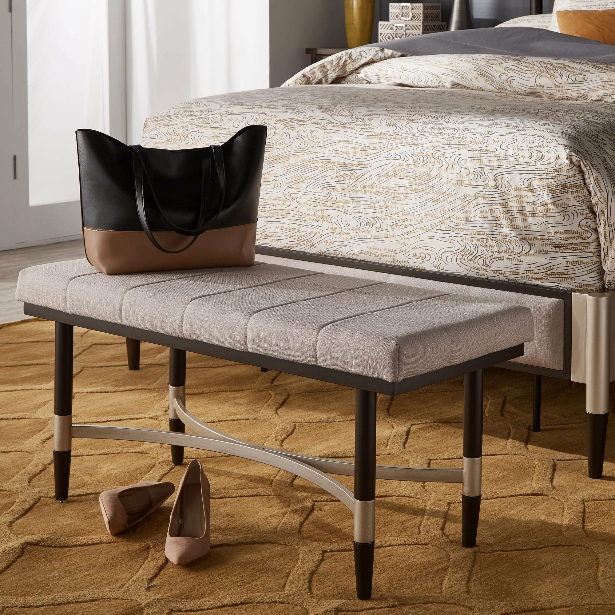 Flash Sale ๐งจ Sierra Beige Upholstered Queen Bed, Bench, Or Set By INSPIRE Q Modern Bed And Bench ๐ - Image 12