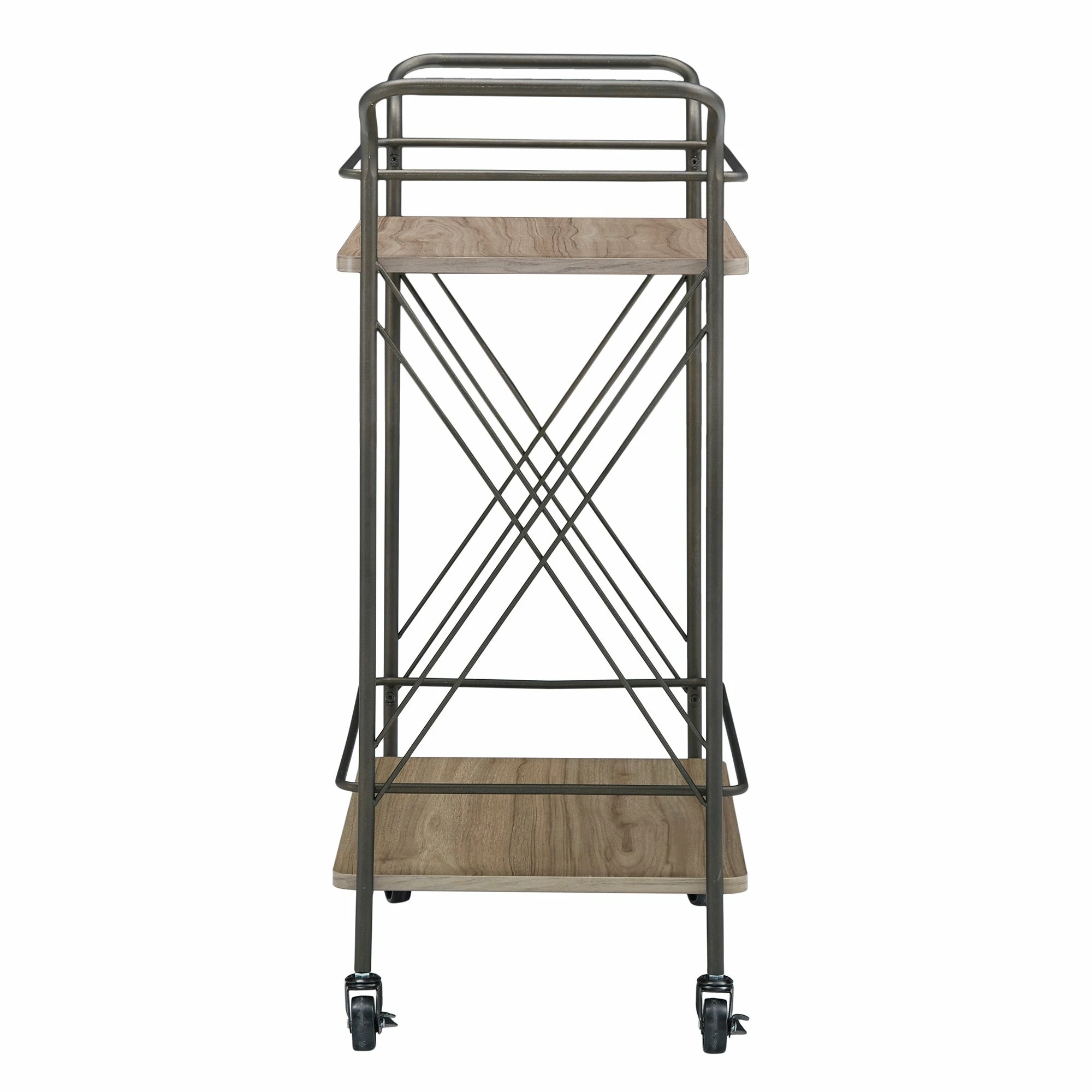 Best Sale 💯 Sionis Bronze Finish And Wood Double-Cross Bar Cart By INSPIRE Q Modern ✔️ 4 Best Sale 💯 Sionis Bronze Finish And Wood Double-Cross Bar Cart By INSPIRE Q Modern ✔️ - Image 4