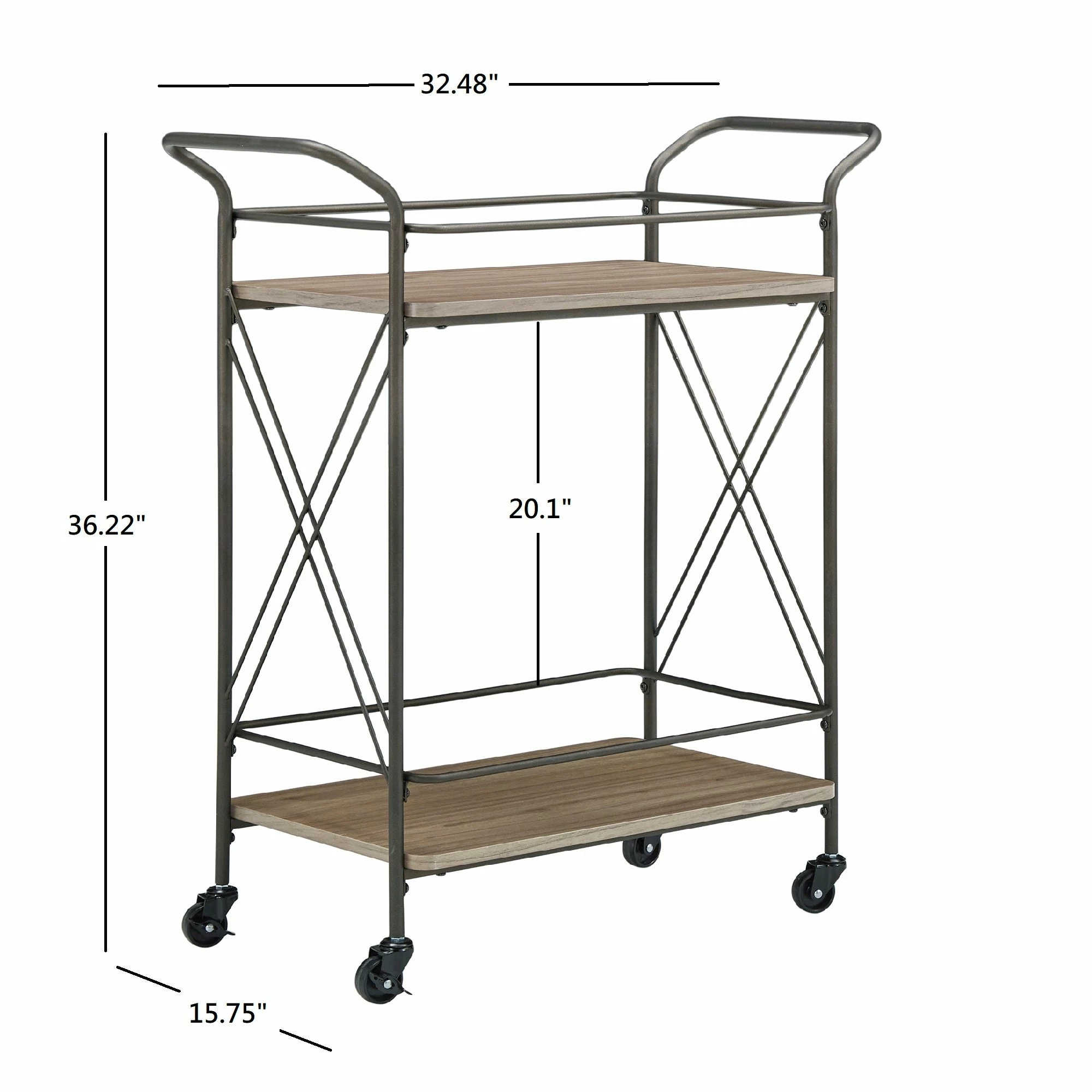 Best Sale 💯 Sionis Bronze Finish And Wood Double-Cross Bar Cart By INSPIRE Q Modern ✔️ 7 Best Sale 💯 Sionis Bronze Finish And Wood Double-Cross Bar Cart By INSPIRE Q Modern ✔️ - Image 7