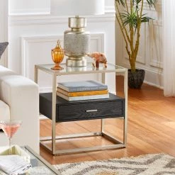 Brand new ๐ Spumante Champagne Silver Finish End Table With Storage By INSPIRE Q Bold ๐งจ 21 Brand new ๐ Spumante Champagne Silver Finish End Table With Storage By INSPIRE Q Bold ๐งจ -iNSPIRE Q shop Spumante Champagne Silver Finish End Table with Storage by iNSPIRE Q Bold 1