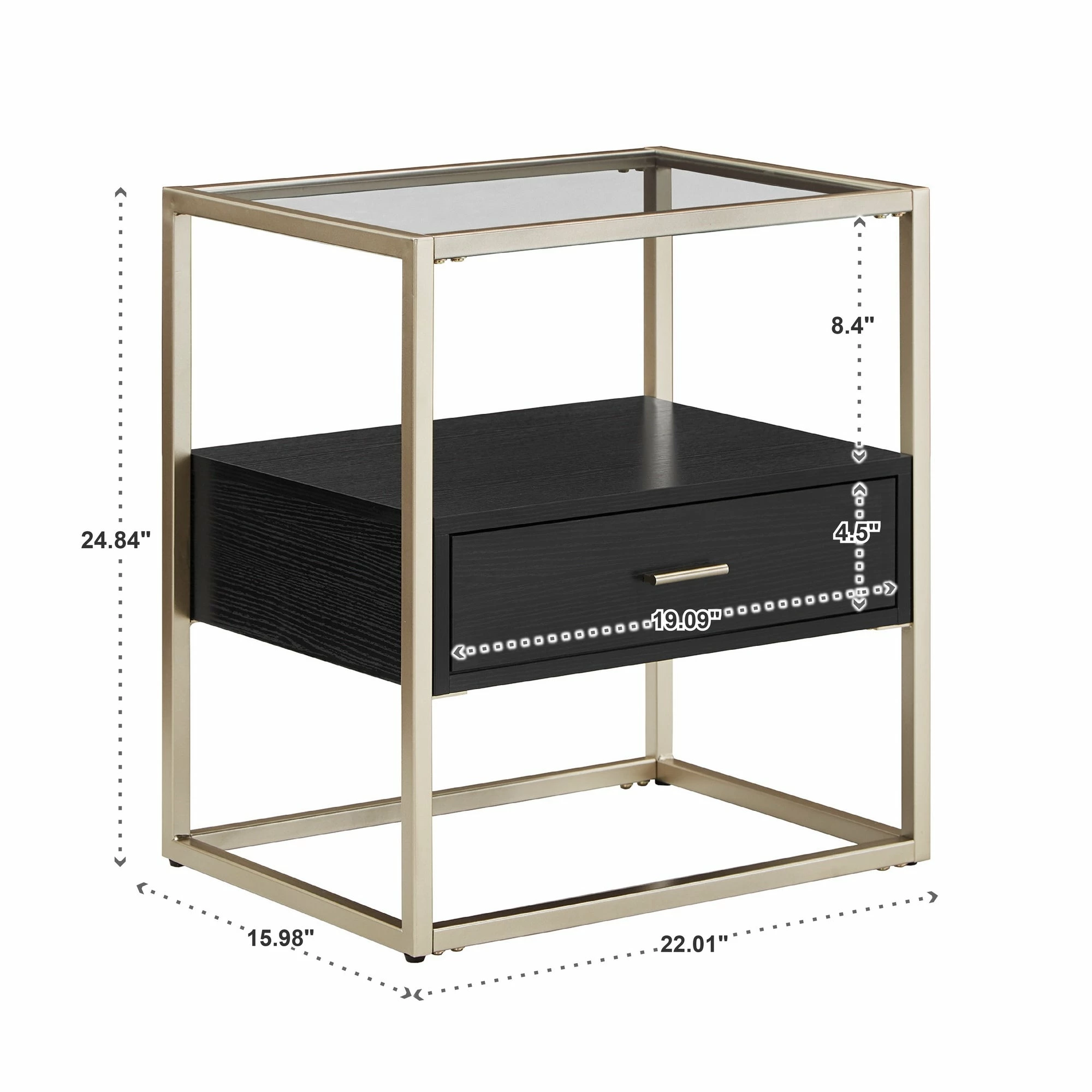 Brand new ๐ Spumante Champagne Silver Finish End Table With Storage By INSPIRE Q Bold ๐งจ 9 Brand new ๐ Spumante Champagne Silver Finish End Table With Storage By INSPIRE Q Bold ๐งจ - Image 9