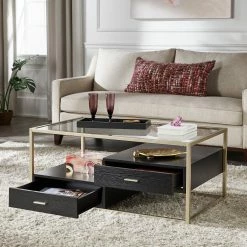 Best reviews of 🌟 Spumante Champagne Silver Finish Table With Storage By INSPIRE Q Bold 😉